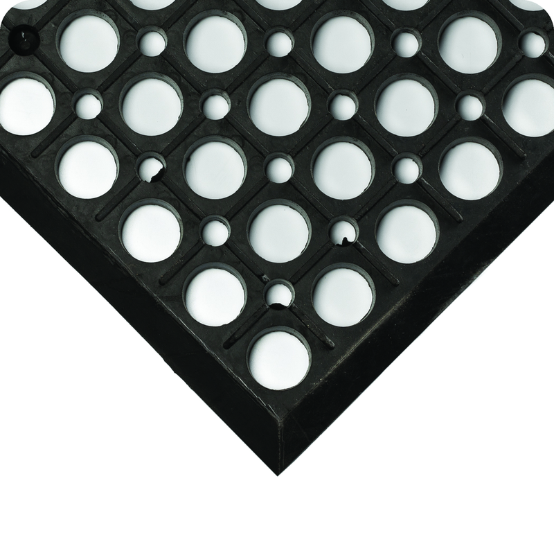 WorkRite Floor Mat - 3' x 10' x 1/2" Thick - (Black Grease-Resistant) - Exact Tooling