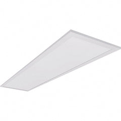 Eiko Global - 1 Lamp, 30 Watts, 3,750 Lumens, 1' x 4', 4,000°K, LED Lamp Troffer - 100 to 277 Volt, Dimmable, Acrylic Diffuser, Aluminum Troffer - Exact Tooling