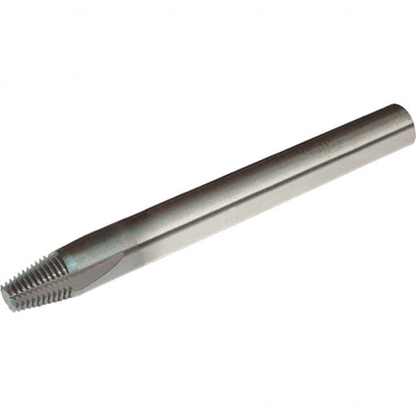 Vargus - M6x0.40 Thread, 0.2362" Shank Diam, TiAlN Coating, Solid Carbide Straight Flute Thread Mill - 3 Flutes, 2.2441" OAL, 6mm Min Noml Diamter - Exact Tooling