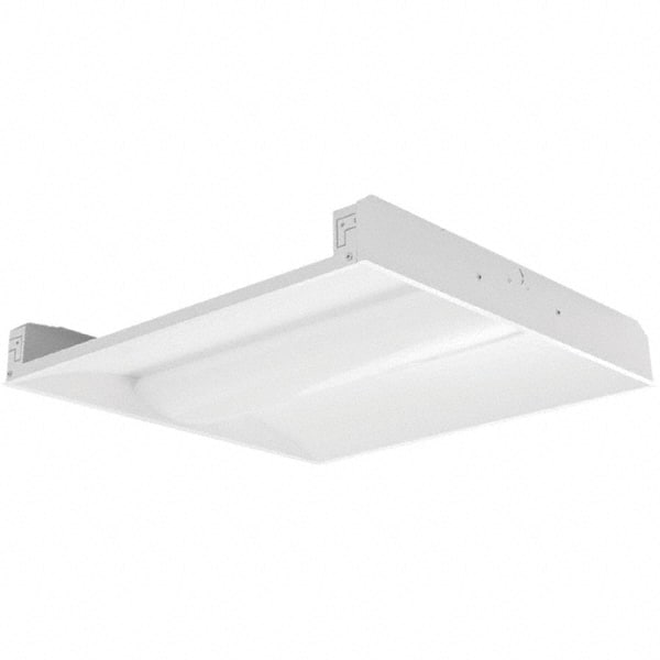 Eiko Global - 1 Lamp, 26 Watts, 3,224 Lumens, 2' x 2', 3,500°K, Electronic Ballast LED Lamp Troffer - 120 to 277 Volt, Dimmable, Plastic Diffuser, Aluminum Troffer - Exact Tooling
