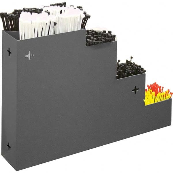 Durham - 10 Compartment Gray Small Parts Cable Tie Rack - Exact Tooling