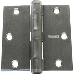 Stanley - 3-1/2" Long x 3-1/2" Wide Grade 1 Steel Full Mortise Commercial Hinge - Exact Tooling