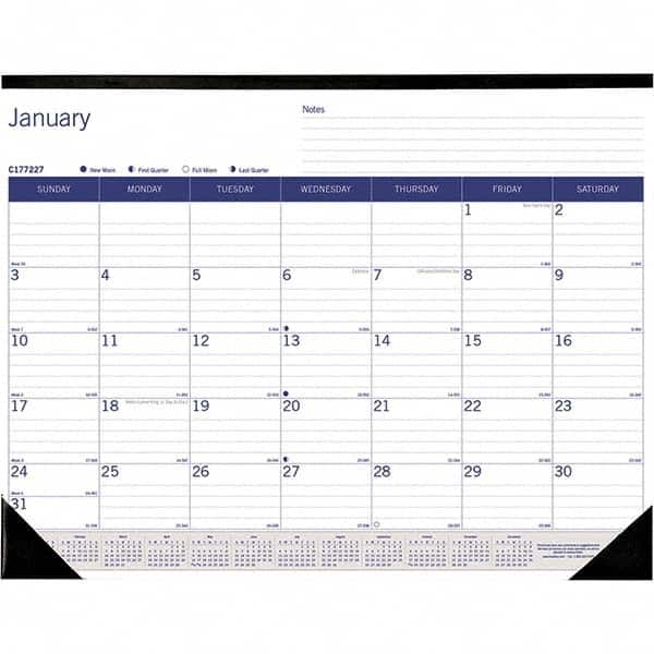 Blueline - Note Pads, Writing Pads & Notebooks Writing Pads & Notebook Type: Desk Pad Calendar Size: 22 x 17 - Exact Tooling