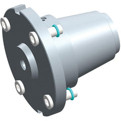 Exsys-Eppinger - PRECI-FLEX Straight Shank with Weldon Flat 1/4" Hole End Mill Holder/Adapter - 1/4" Nose Diam, 12mm Projection, Through Coolant - Exact Tooling