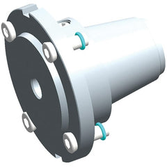 Exsys-Eppinger - PRECI-FLEX Straight Shank with Weldon Flat 1/2" Hole End Mill Holder/Adapter - 1/2" Nose Diam, 14mm Projection, Through Coolant - Exact Tooling