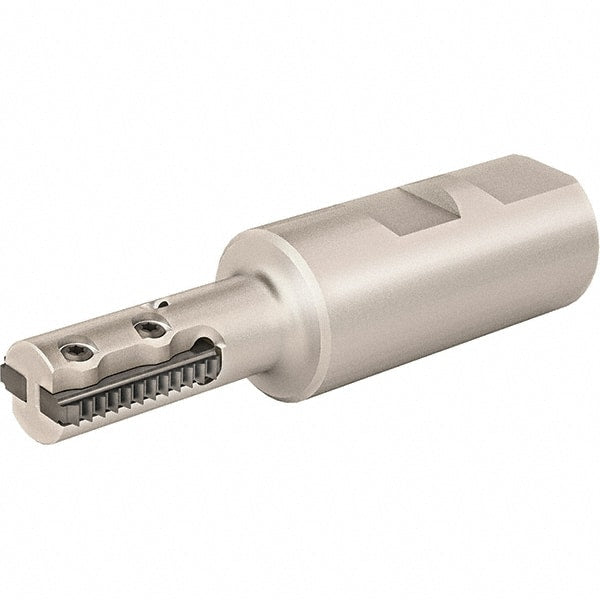 Vargus - 19mm Cut Diam, 44mm Max Hole Depth, 25mm Shank Diam, Internal/External Indexable Thread Mill - Insert Style R25, 2 Inserts, Toolholder Style RTMC, 100mm OAL - Exact Tooling