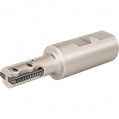 Vargus - 30mm Cut Diam, 80mm Max Hole Depth, 25mm Shank Diam, Internal/External Indexable Thread Mill - Insert Style R25, 4 Inserts, Toolholder Style RTMC, 140mm OAL - Exact Tooling