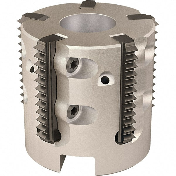 Vargus - 44mm Cut Diam, 200mm Max Hole Depth, 22mm Shank Diam, Internal/External Indexable Thread Mill - Insert Style R25, 6 Inserts, Toolholder Style RTMC-D, 38mm OAL - Exact Tooling