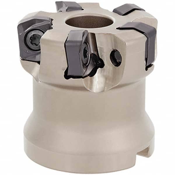 Tungaloy - 2-1/2" Cut Diam, 3/4" Arbor Hole, Indexable High-Feed Face Mill - Exact Tooling
