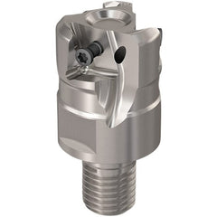 Seco - 1-1/4" Cut Diam, 12mm Max Depth of Cut, 16mm Shank Diam, 40mm OAL, Indexable Square Shoulder Slot Milling End Mill - LOEX12 Inserts, M16 Modular Connection, 90° Lead Angle, Through Coolant, Series 217.94-12 - Exact Tooling