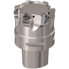 Seco - 66mm Cut Diam, 12mm Max Depth of Cut, 60mm OAL, Indexable Square Shoulder Slot Milling End Mill - LOEX12 Inserts, C6 Modular Connection, 90° Lead Angle, Through Coolant, Series C6-217.94-12 - Exact Tooling