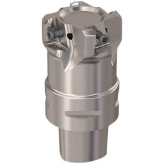 Seco - 44mm Cut Diam, 12mm Max Depth of Cut, 60mm OAL, Indexable Square Shoulder Slot Milling End Mill - LOEX12 Inserts, C4 Modular Connection, 90° Lead Angle, Through Coolant, Series 217.94-12 - Exact Tooling