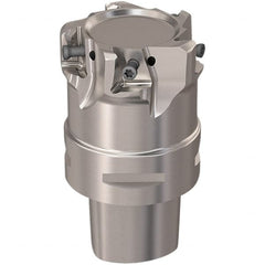 Seco - 54mm Cut Diam, 12mm Max Depth of Cut, 60mm OAL, Indexable Square Shoulder Slot Milling End Mill - LOEX12 Inserts, C5 Modular Connection, 90° Lead Angle, Through Coolant, Series C5-217.94-12 - Exact Tooling
