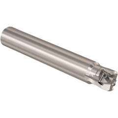 Seco - 1" Cut Diam, 12mm Max Depth of Cut, 1" Shank Diam, 170mm OAL, Indexable Square Shoulder Slot Milling End Mill - LOEX12 Inserts, Straight Shank, 90° Lead Angle, Through Coolant, Series 217.94-12 - Exact Tooling