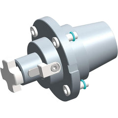 Exsys-Eppinger - ER25 PRECI-FLEX Taper Shank 3/4" Pilot Diam Shell Mill Holder - 1-17/32" Flange to Nose End Projection - Exact Tooling