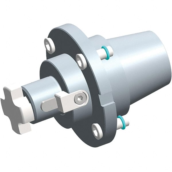 Exsys-Eppinger - ER32 PRECI-FLEX Taper Shank 1/2" Pilot Diam Shell Mill Holder - 1-1/4" Flange to Nose End Projection - Exact Tooling