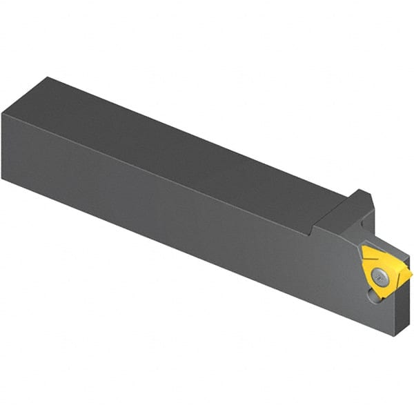 Vargus - External Thread, Left Hand Cut, 12mm Shank Width x 12mm Shank Height Indexable Threading Toolholder - 80mm OAL, 3VEL Insert Compatibility, NL Toolholder, Series Slim Throat - Exact Tooling