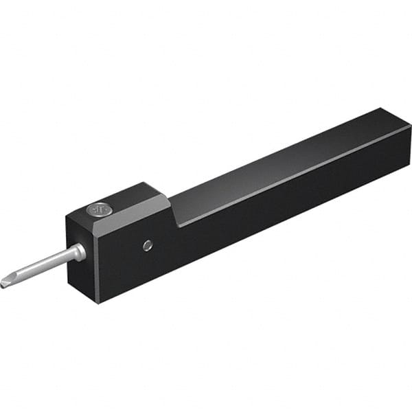 Vargus - Internal Thread, Neutral Cut, 12mm Shank Width x 12mm Shank Height Indexable Threading Toolholder - 100mm OAL, M6, MS6 Insert Compatibility, MHS Toolholder, Series Microscope Square Shank - Exact Tooling