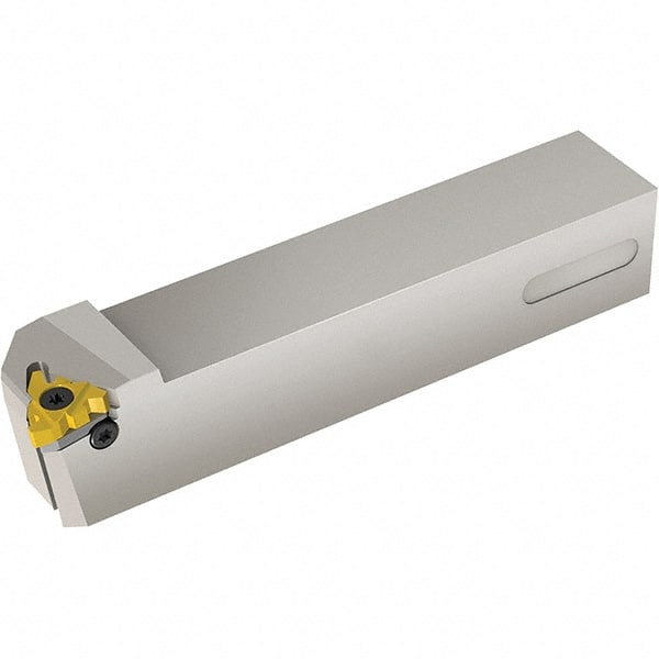 Vargus - External Thread, Right Hand Cut, 1-1/2" Shank Width x 1-1/2" Shank Height Indexable Threading Toolholder - 8" OAL, 4FER Insert Compatibility, AL Toolholder, Series F Style - Exact Tooling