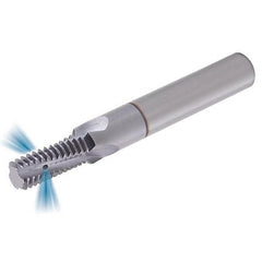 Vargus - M6x1.00 ISO, 4.8mm Cutting Diam, 3 Flute, Solid Carbide Helical Flute Thread Mill - Internal Thread, 12.5mm LOC, 57mm OAL, 6mm Shank Diam - Exact Tooling