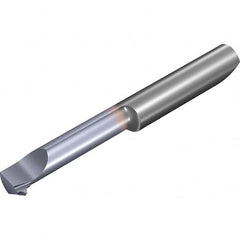 Vargus - 16mm Cutting Depth, 6.3mm Diam, Internal Thread, Solid Carbide, Single Point Threading Tool - TiCN Finish, 42mm OAL, 6mm Shank Diam, 2.9mm Projection from Edge, 1mm Max Pitch, 60° Profile Angle - Exact Tooling