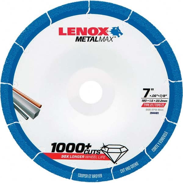 Lenox - Depressed-Center Wheels Wheel Diameter (Inch): 4-1/2 Wheel Thickness (Decimal Inch): 0.0500 - Exact Tooling