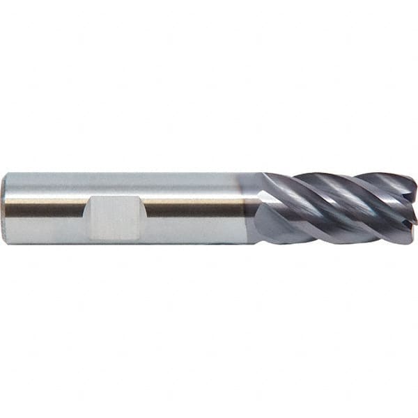 M.A. Ford - 1", 5 Flute, Single End, Solid Carbide, 0.06" Corner Radius End Mill - 4" OAL, 38° Helix, Right Hand Flute, 1-1/2" LOC, Right Hand Cut - Exact Tooling