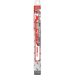 Freud - 9" Long x 1" Thick, Carbide Reciprocating Saw Blade - Straight Profile, 10 TPI, Toothed Edge, Tang Shank - Exact Tooling