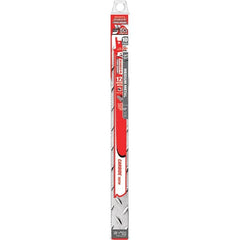 Freud - 12" Long x 1" Thick, Carbide Reciprocating Saw Blade - Straight Profile, 10 TPI, Toothed Edge, Tang Shank - Exact Tooling