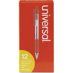 UNIVERSAL - Pens & Pencils Type: Comfort Grip Retractable Pen Color: Red - Exact Tooling