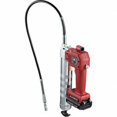 Alemite - 10,000 Max psi, Flexible Battery-Operated Grease Gun - 16 oz Capacity, 1/8 Thread Outlet, 3-Way, Bulk, Cartridge & Filler Pump, Includes (1) Lithium Ion Battery, Battery Charger, Grease Gun & 36" Whip Hose - Exact Tooling
