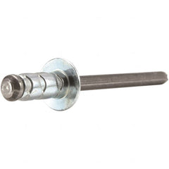 STANLEY Engineered Fastening - Size 6 Large Flange Head Aluminum Multi Grip Blind Rivet - Exact Tooling