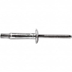 STANLEY Engineered Fastening - Size 8 Dome Head Aluminum Structural with Locking Stem Blind Rivet - Aluminum Mandrel, 0.187" to 3/8" Grip, 1/4" Head Diam, 0.252" to 0.262" Hole Diam, 0.136" Body Diam - Exact Tooling