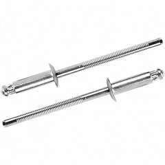 STANLEY Engineered Fastening - Size 6 Countersunk Head Steel Structural with Locking Stem Blind Rivet - Steel Mandrel, 0.126" to 1/4" Grip, 3/16" Head Diam, 0.192" to 0.196" Hole Diam, 0.114" Body Diam - Exact Tooling