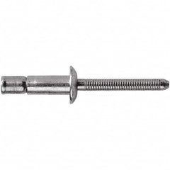 STANLEY Engineered Fastening - Size 8 Dome Head Steel Structural with Locking Stem Blind Rivet - Steel Mandrel, 0.08" to 3/8" Grip, 1/4" Head Diam, 0.261" to 0.276" Hole Diam, 0.162" Body Diam - Exact Tooling
