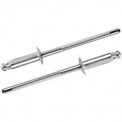 STANLEY Engineered Fastening - Size 8 Dome Head Steel Structural with Locking Stem Blind Rivet - Steel Mandrel, 0.251" to 3/8" Grip, 1/4" Head Diam, 0.257" to 0.261" Hole Diam, 0.151" Body Diam - Exact Tooling