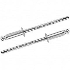 STANLEY Engineered Fastening - Size 6 Dome Head Steel Structural with Locking Stem Blind Rivet - Steel Mandrel, 0.126" to 1/4" Grip, 3/16" Head Diam, 0.192" to 0.196" Hole Diam, 0.114" Body Diam - Exact Tooling