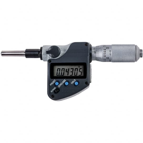 Mitutoyo - Electronic Micrometer Heads Minimum Measurement (Inch): 0 Minimum Measurement (mm): 0.00 - Exact Tooling