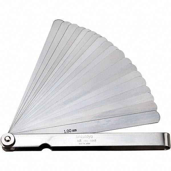 Mitutoyo - Feeler Gages   Thickness (mm): 1.0000    Leaf Length (mm): 150.00 - Exact Tooling