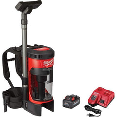 Milwaukee Tool - 1 Gal Capacity, Cordless Backpack Vacuum Cleaner - Exact Tooling