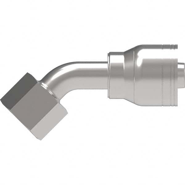 Eaton - Hydraulic Hose Fittings & Couplings Type: Female ORS Swivel, 45 Degree Elbow Hose Diameter: 1 (Inch) - Exact Tooling