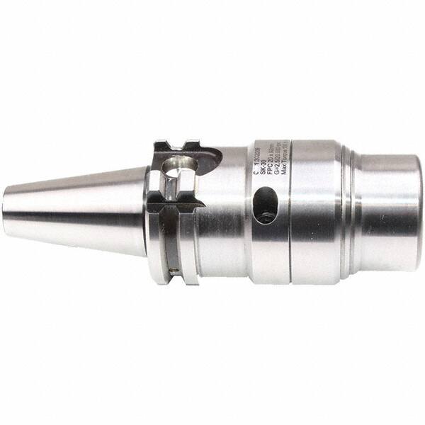 Emuge - ISO30 Taper Shank, 9/16" Hole Diam x 40mm Nose Diam Milling Chuck - 92mm Projection, Through-Spindle Coolant, Balanced to 20,000 RPM - Exact Tooling