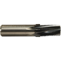 Emuge - 2 - 11-1/2 NPT, 0.772" Cutting Diam, 5 Flute, Solid Carbide Helical Flute Thread Mill - External Thread, 1.26" LOC, 3-3/4" OAL, 3/4" Shank Diam - Exact Tooling