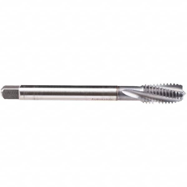 Emuge - 1/2-13 UNC 4 Flute BT Modified Bottoming Spiral Flute Tap - High Speed Steel, TiCN Finish, 4.331" OAL, Right Hand Flute, Right Hand Thread, Series CU459600 - Exact Tooling
