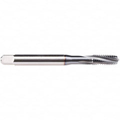 Emuge - 6-32 UNC 3 Flute BT Modified Bottoming Spiral Flute Tap - High Speed Steel, TiCN Finish, 2.205" OAL, Right Hand Flute, Right Hand Thread, Series BU459600 - Exact Tooling