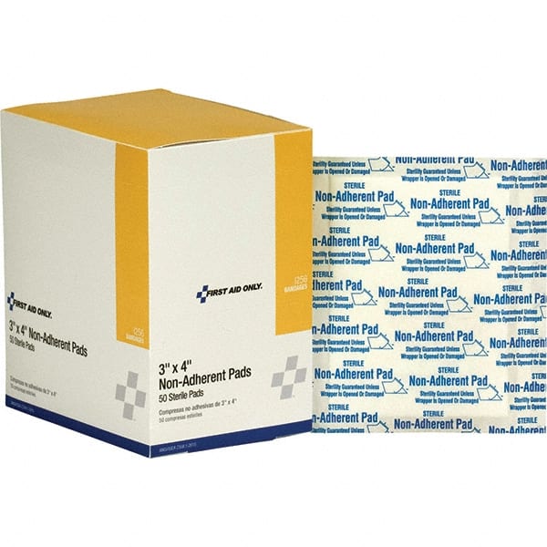 PRO-SAFE - 4-1/2" Long x 3-1/4" Wide, General Purpose Wound Care - White, Cotton Bandage - Exact Tooling