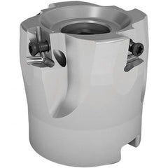 Seco - 6 Inserts, 40mm Cut Diam, 16mm Arbor Diam, 8mm Max Depth of Cut, Indexable Square-Shoulder Face Mill - 90° Lead Angle, 40mm High, LOEX08.. Insert Compatibility, Through Coolant, Series 220.94-08 - Exact Tooling