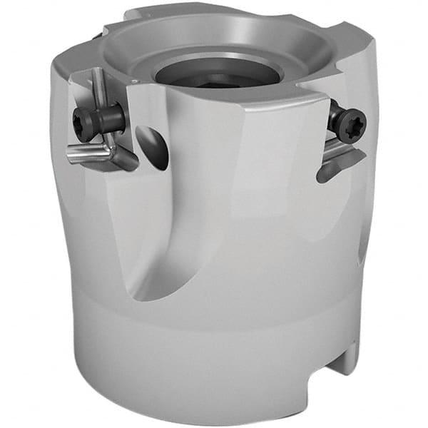 Seco - 4 Inserts, 40mm Cut Diam, 16mm Arbor Diam, 8mm Max Depth of Cut, Indexable Square-Shoulder Face Mill - 90° Lead Angle, 40mm High, LOEX08.. Insert Compatibility, Through Coolant, Series 220.94-08 - Exact Tooling