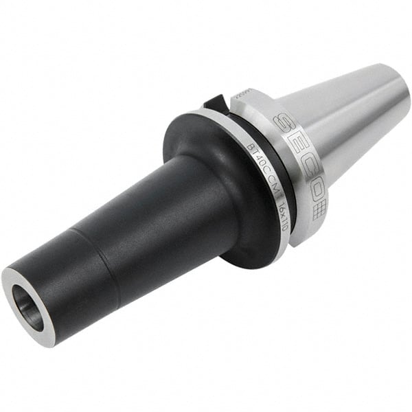 Seco - M20 System Size, BT40 ADB Taper, Modular Tool Holding System Adapter - 18mm Projection, 37mm Body Diam, 110.4mm OAL, Through Coolant - Exact Tooling