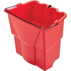 Rubbermaid - 35 Qt Plastic Bucket - 15.2" Long x 14" High x 9.8" Wide, Red - Exact Tooling